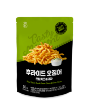 후라이드 오징어 크림치즈&대파